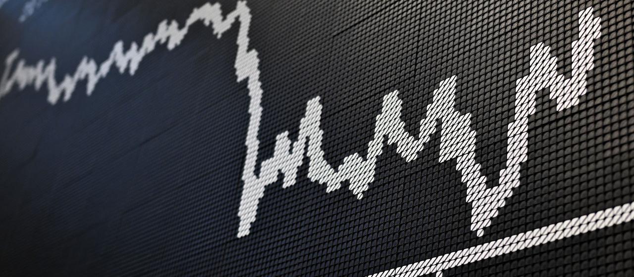 DAX Anzeigetafel der Frankfurter Wertpapierbörse.