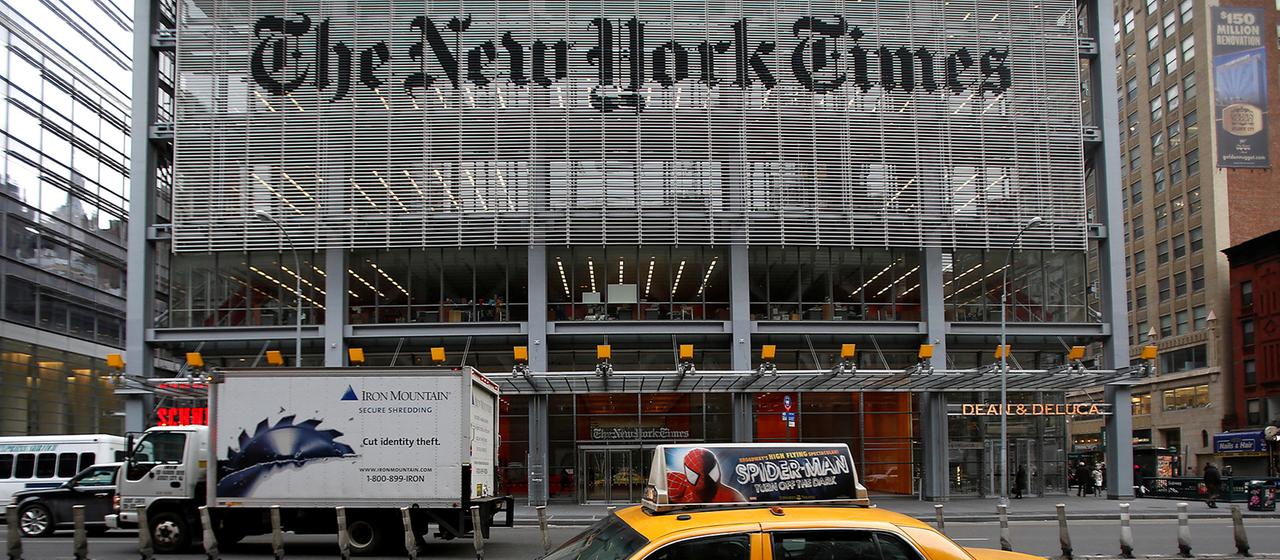 Das New York Times Hauptbüro in New York