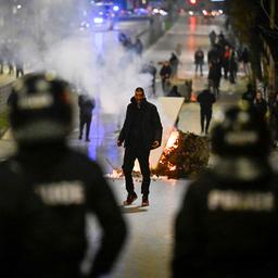Brennende Barrikade in Sofia