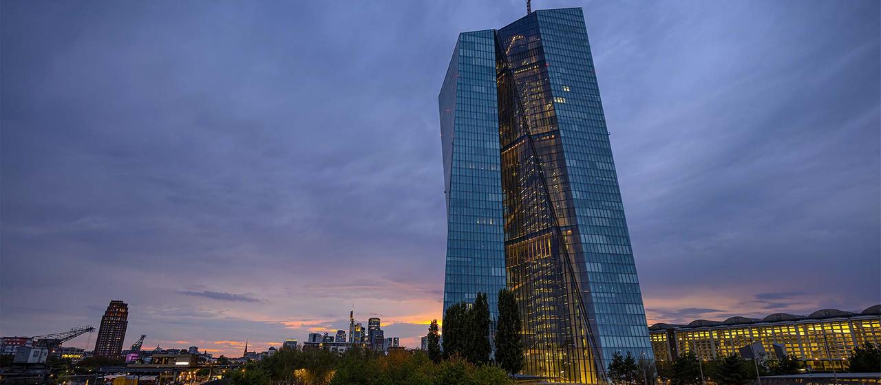 Das Gebäude der Europäischen Zentralbank in Frankfurt am Main.