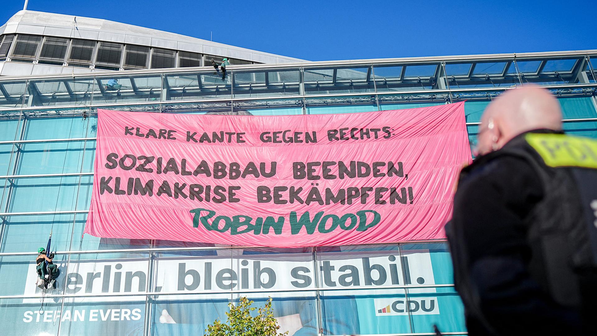 Aktivisten der Umweltschutzorganisation in 