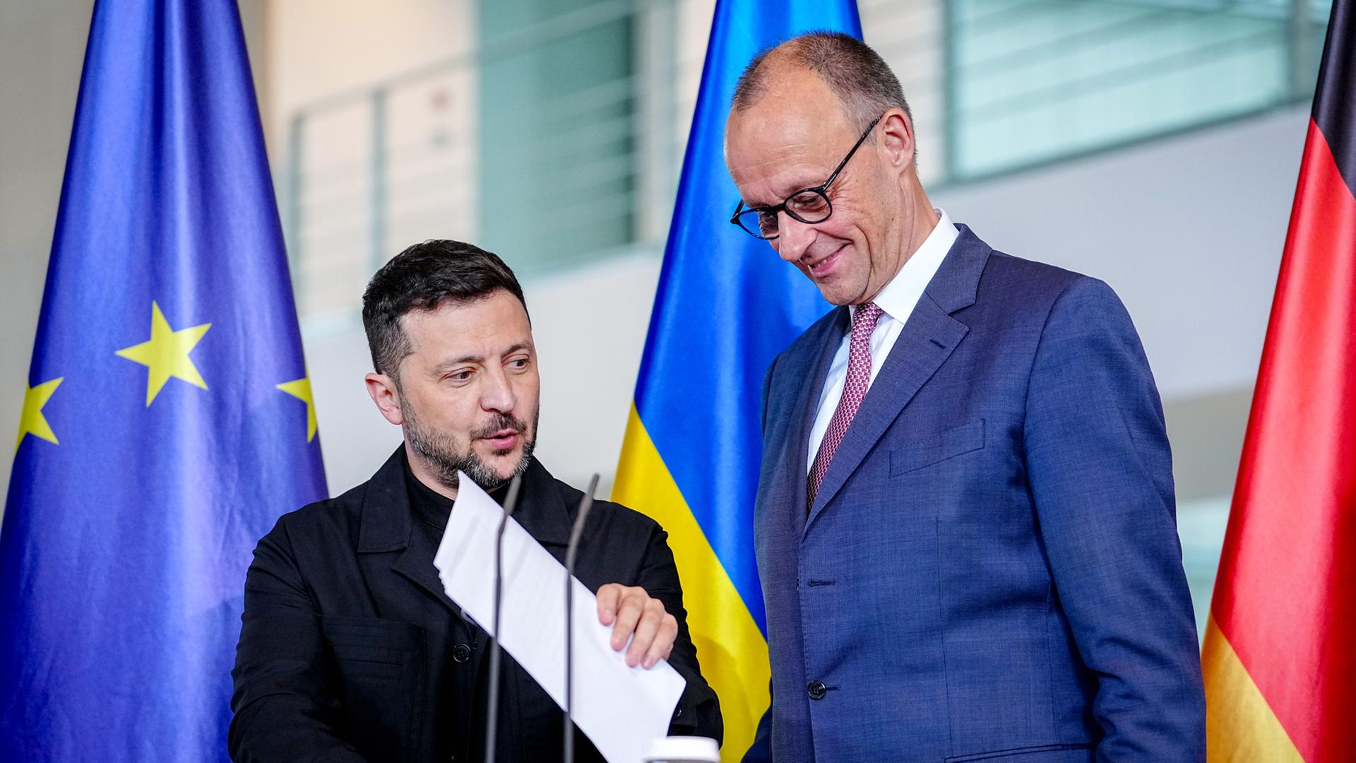 Wolodymyr Selenskyj und Friedrich Merz | dpa