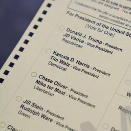 Wahlzettel der US-Präsidentschaftswahl 2024.