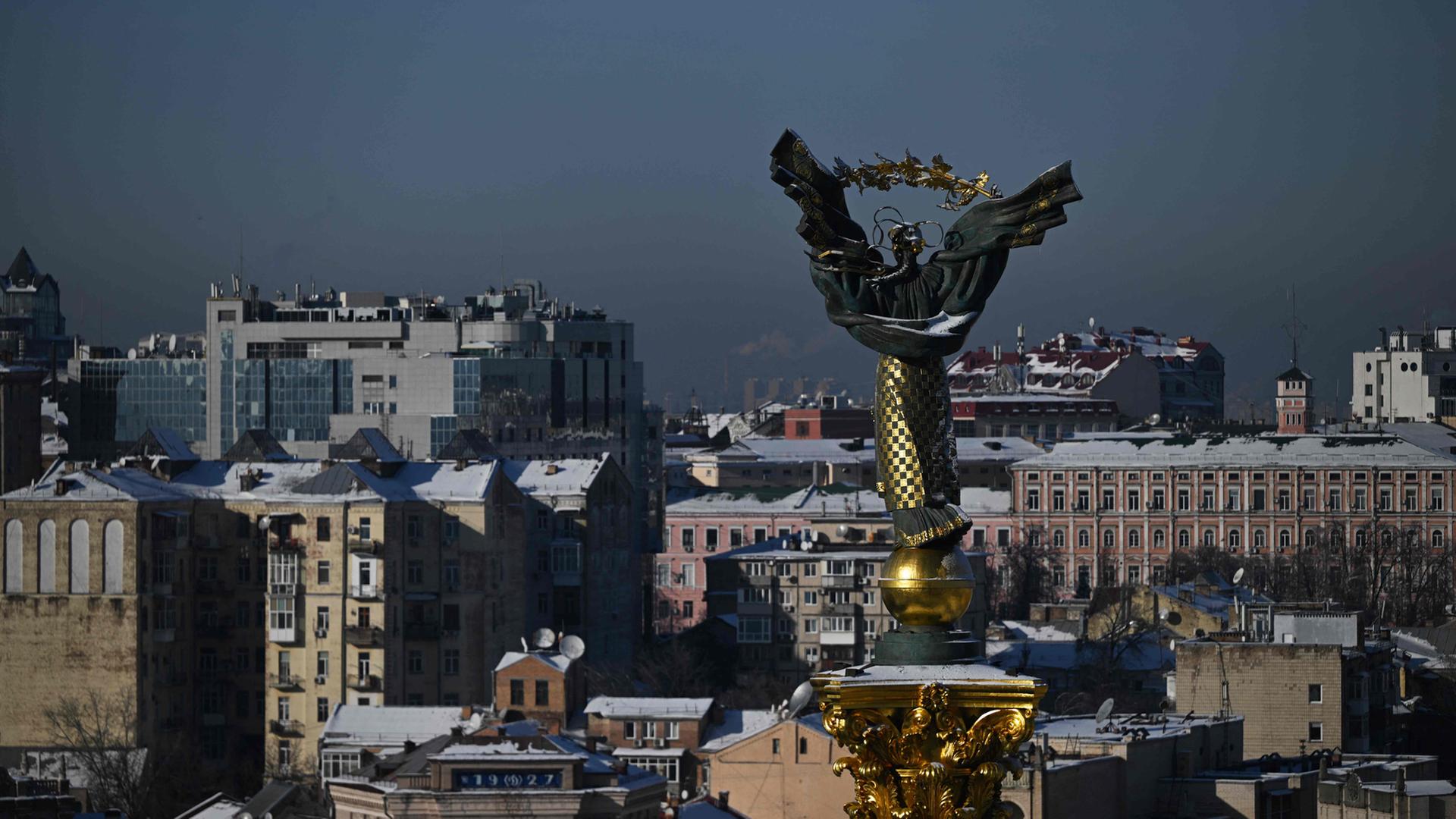 Das Unabhängigkeitsdenkmal in Kiew, Ukraine. | AFP