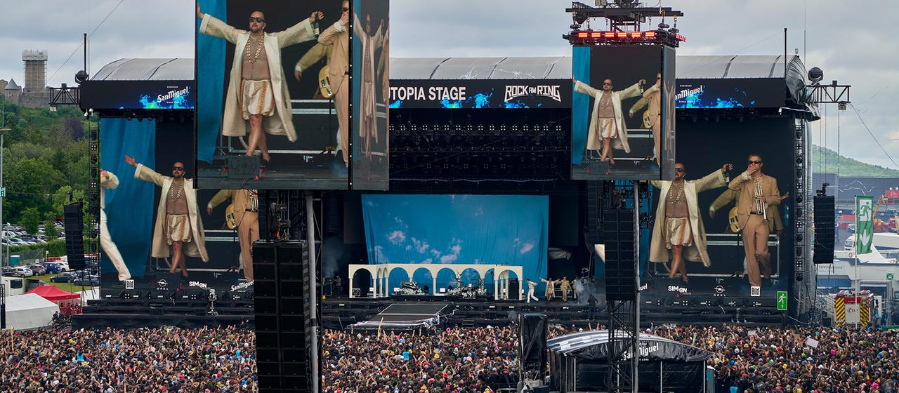 Die Band "Roy Bianco & Die Abbrunzati Boys" beim "Rock am Ring" Festival