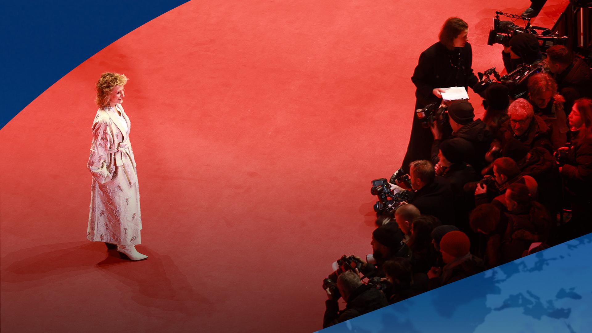 Tricia Tuttle auf der roten Teppich der 76. Berlinale. | EPA