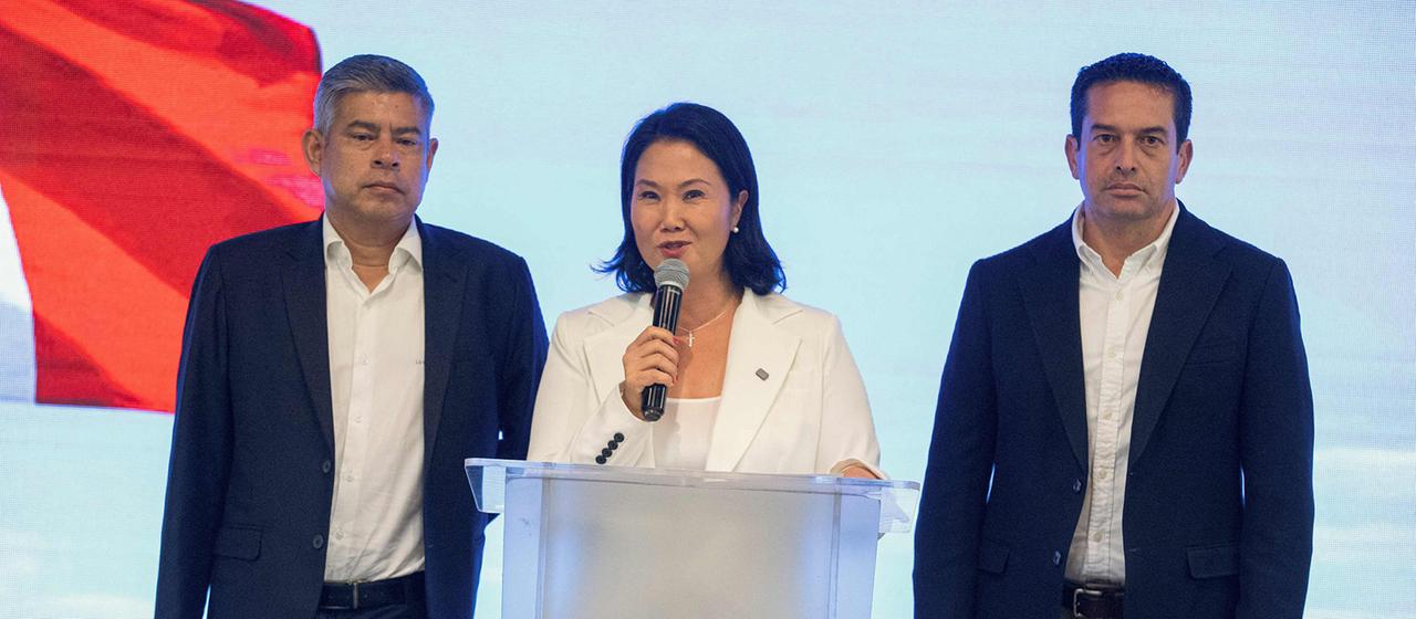  Louis Galarreta Velarde, Keiko Fujimori und Miki Torres Morales