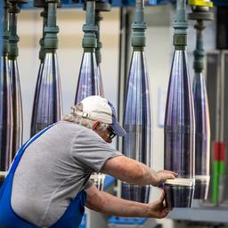 155-Millimeter Artelleriemunition wird bei bei Rheinmetall gefertigt.