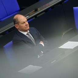 Vizekanzler Olaf Scholz bei der Befragung im Bundestag