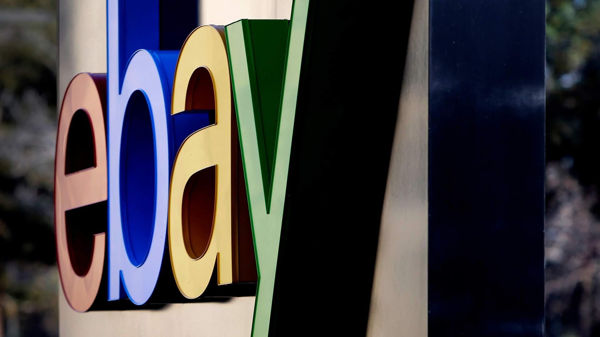 Ebay-Logo an der Unternehmenszentrale in San Jose, USA. | picture alliance / ASSOCIATED PR