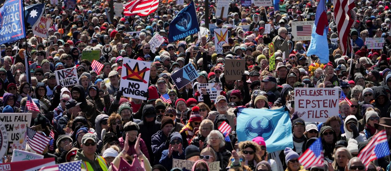 Demonstranten in St. Paul, Minnesota