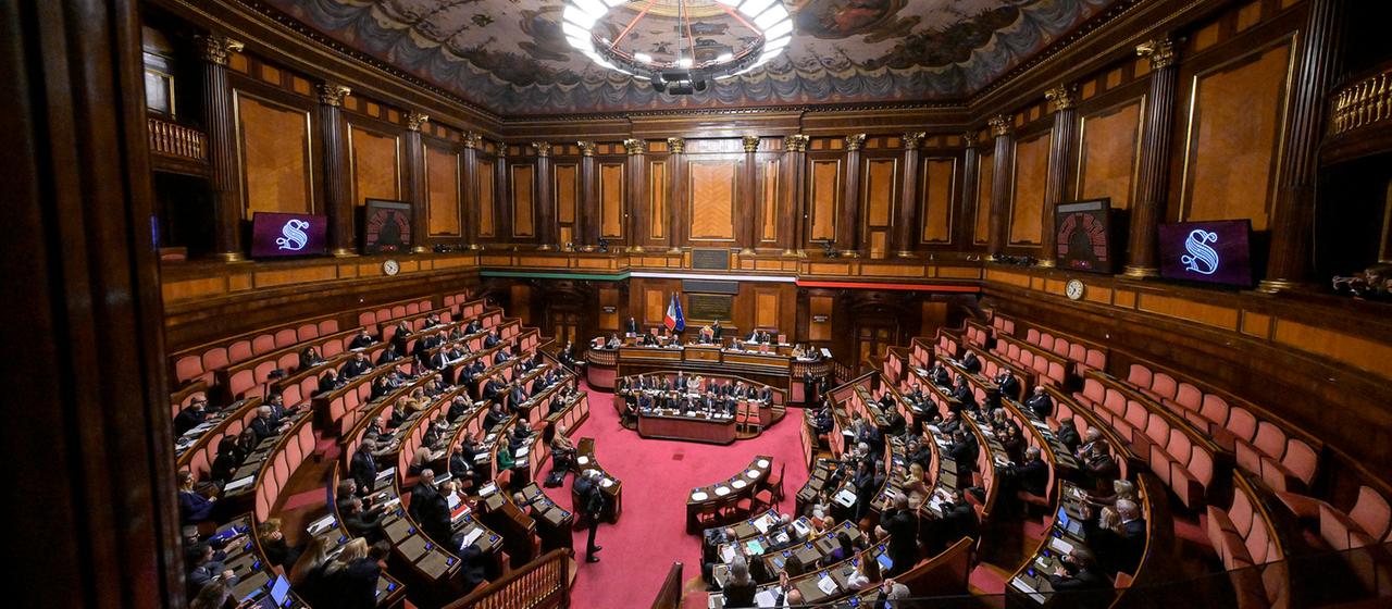 Das italienische Parlament in Rom.