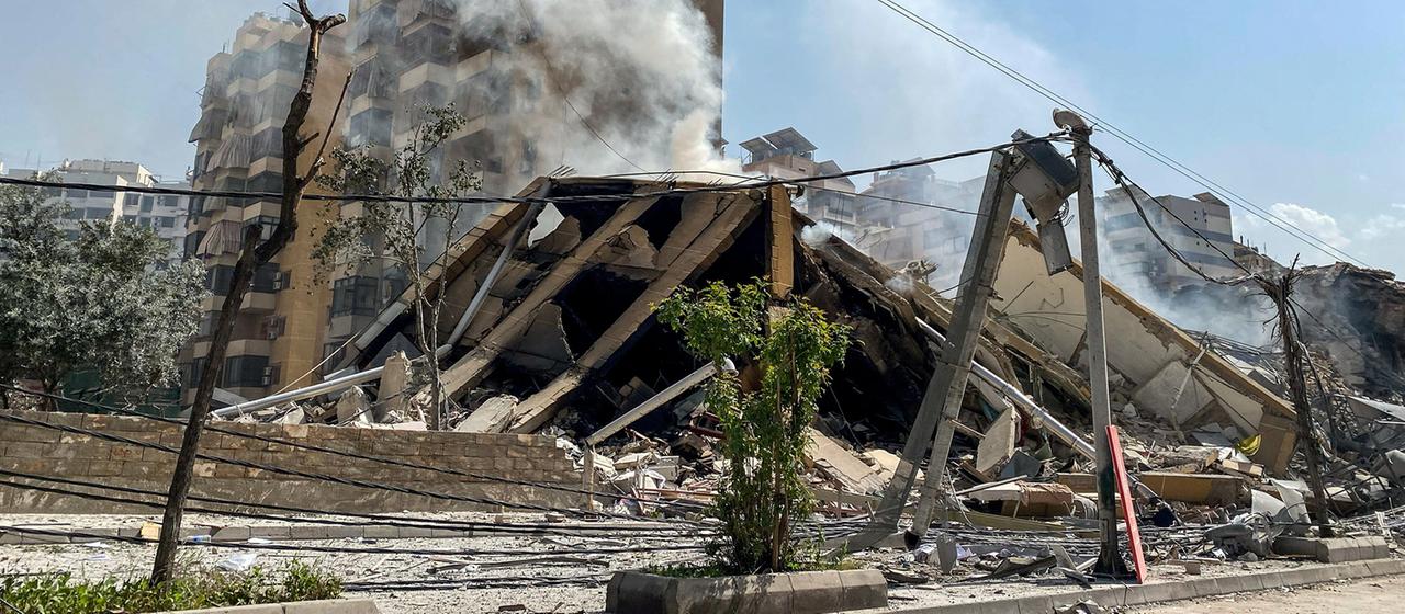 zerstörtes Gebäude in Beirut, Libanon