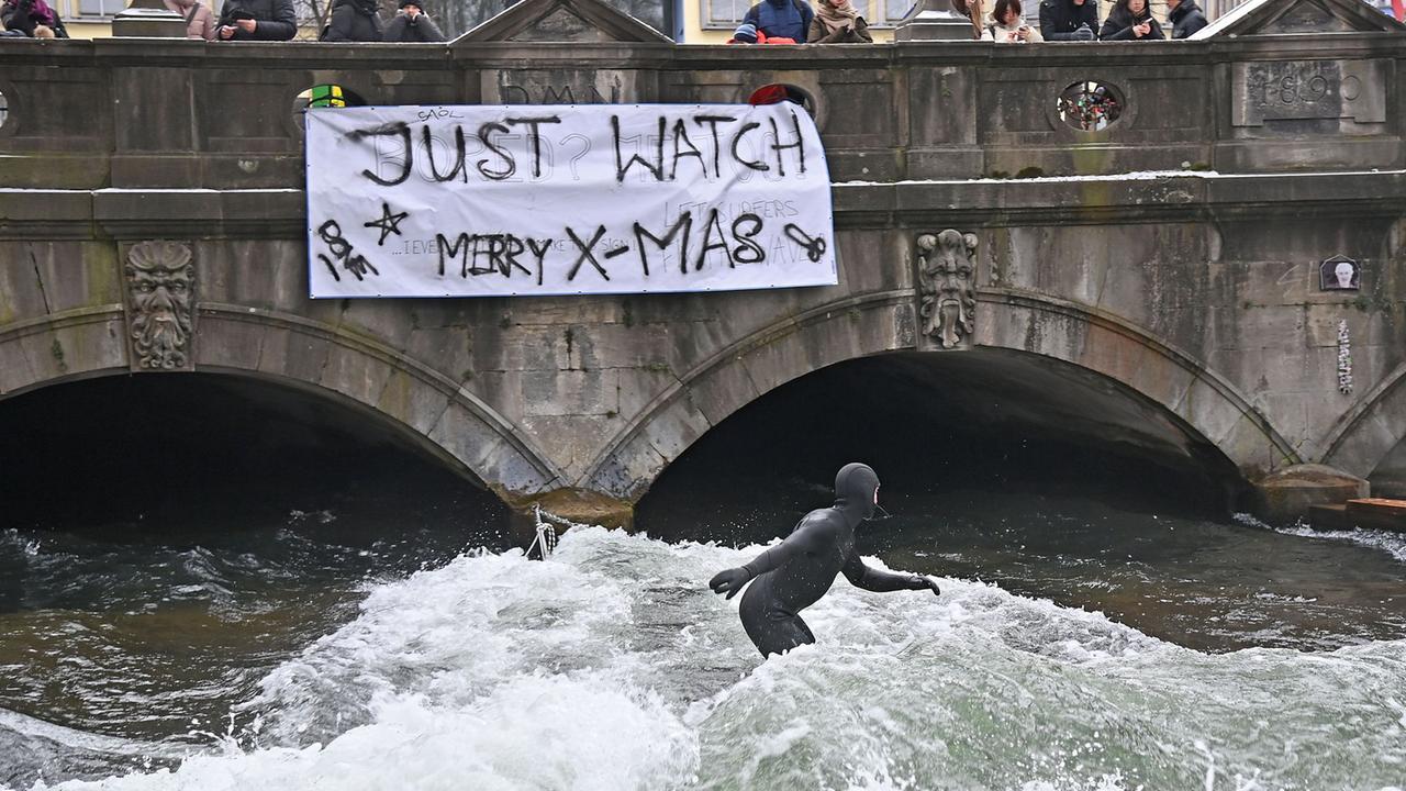 Eisbachwelle in München zurück – aber wohl nicht auf Dauer