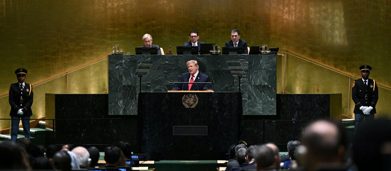 Trump während seiner Rede vor den UN