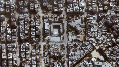 Eine Satelitenaufnahme zeigt das Rantisi-Krankenhaus im Gazastreifen (Aufnahme vom 11. November 2023)