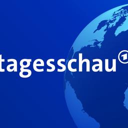 Globus auf blauem Hintergrund mit tagesschau-Schriftzug