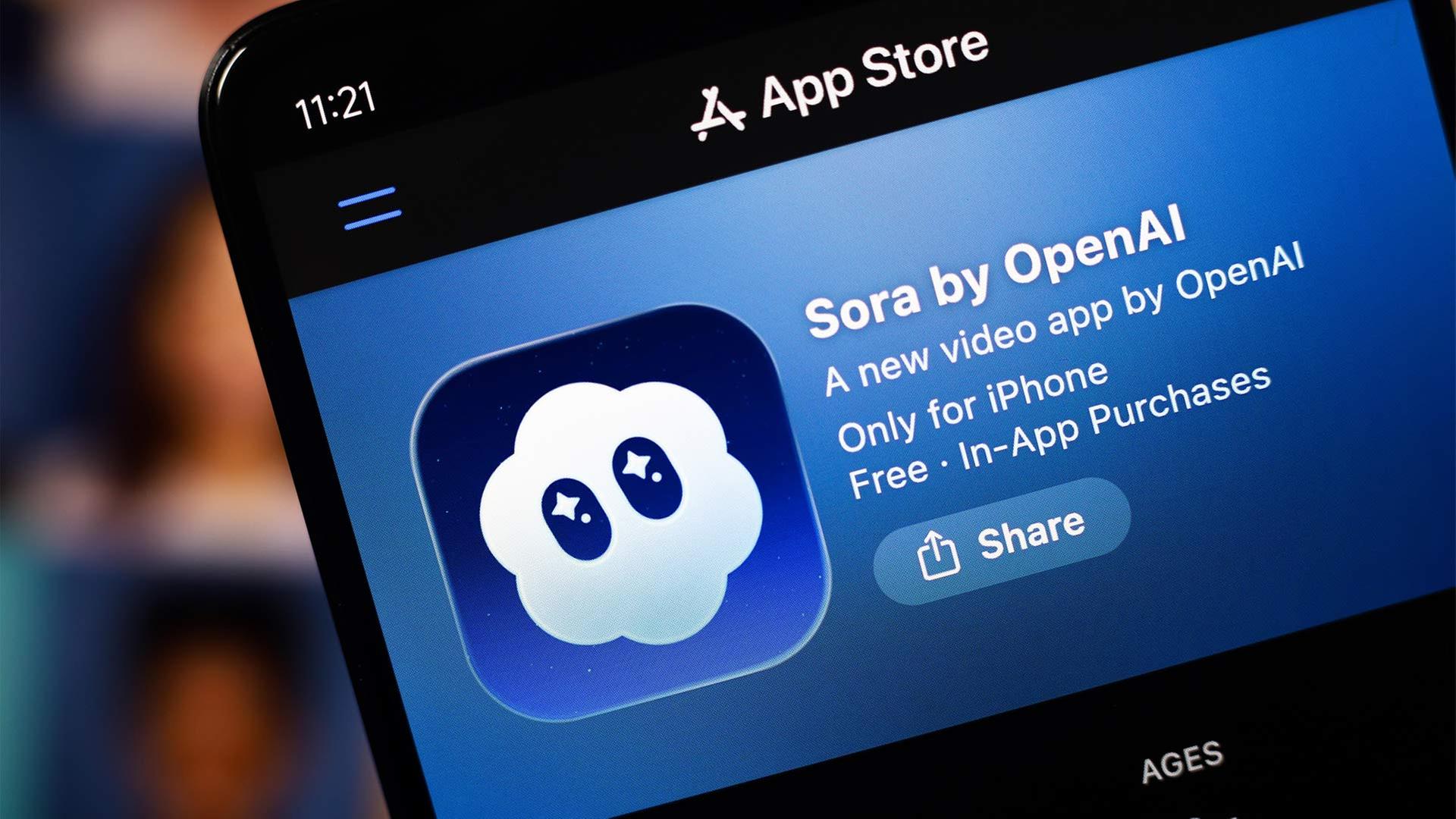 Sora-App auf einem Smartphone | picture alliance / NurPhoto