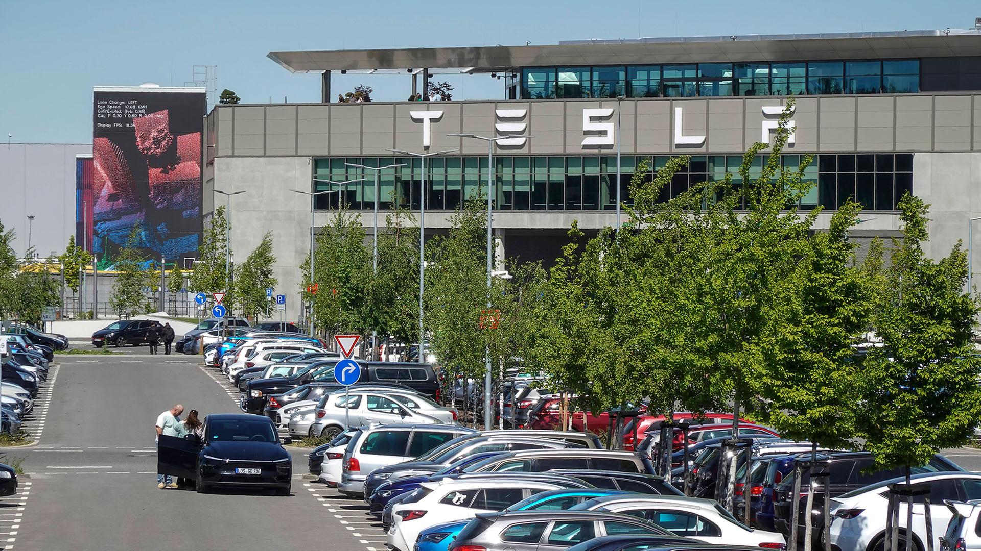 Archivbild: Tesla Giga-Factory, Grünheide, Brandenburg. (Quelle: imago images/Joko) | imago images/Joko