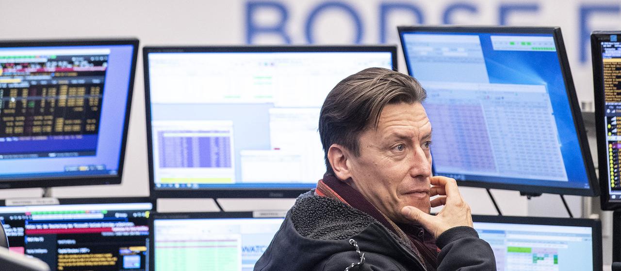Händler an der Börse Frankfurt
