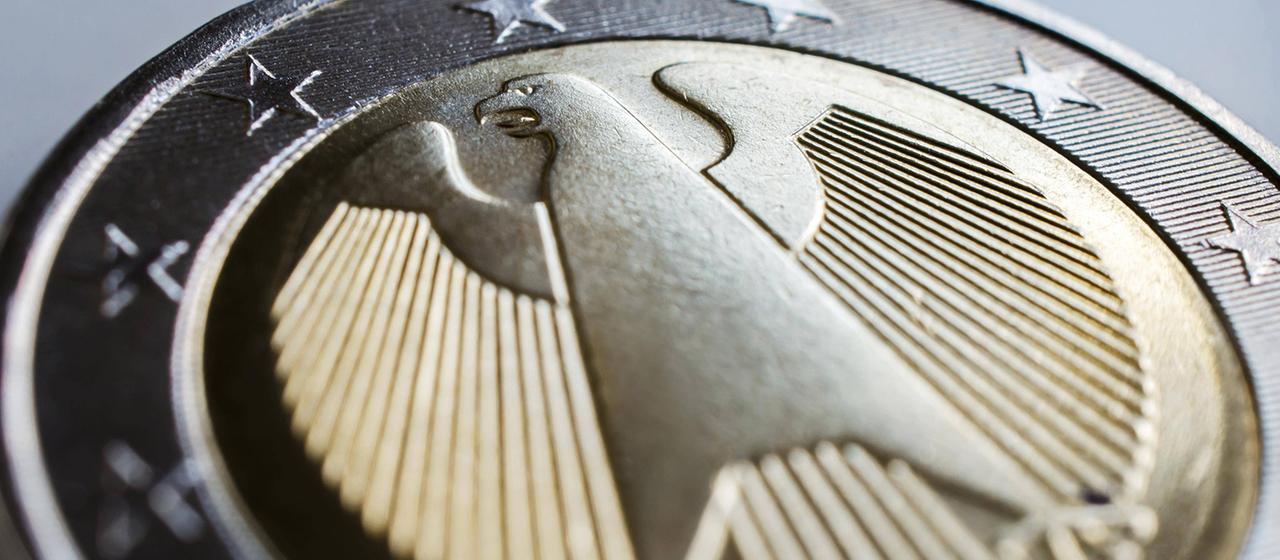 Bundesadler auf einer Euromünze