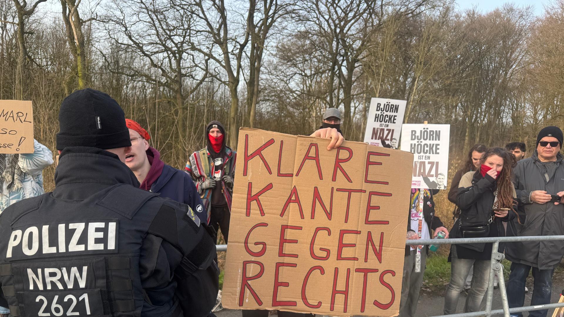 Demos gegen AfD-Landesparteitag in Marl