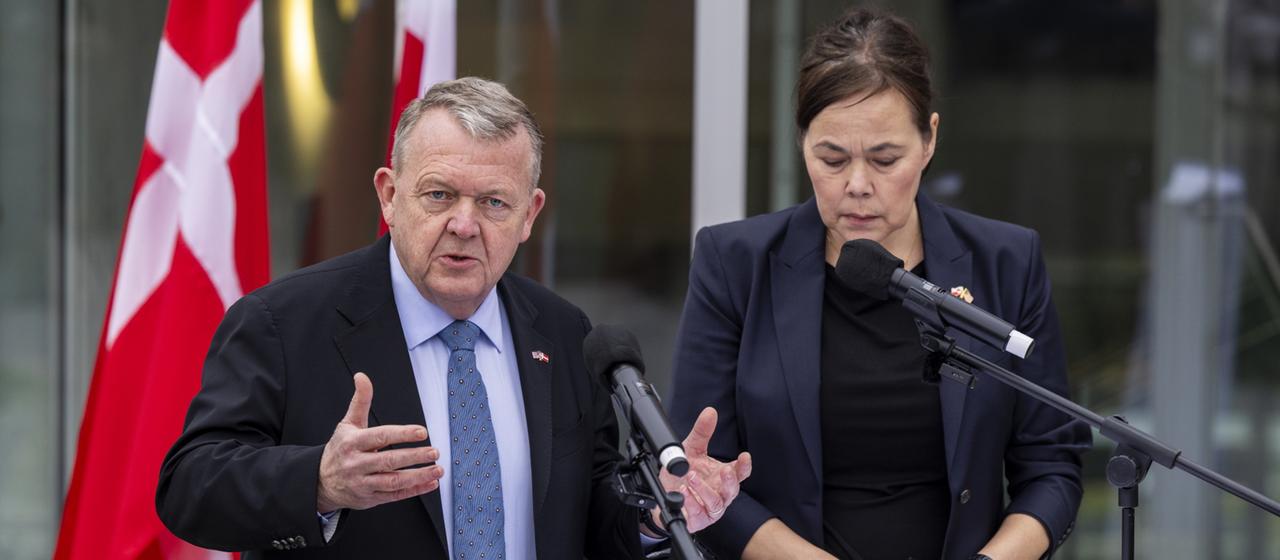 Lars Lokke Rasmussen und Vivian Motzfeldt