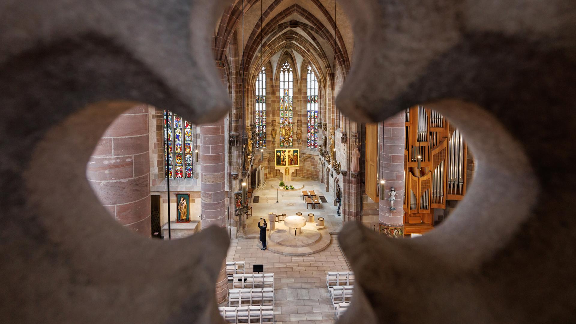 Innenansicht der Frauenkirche in Bamberg. | picture alliance/dpa