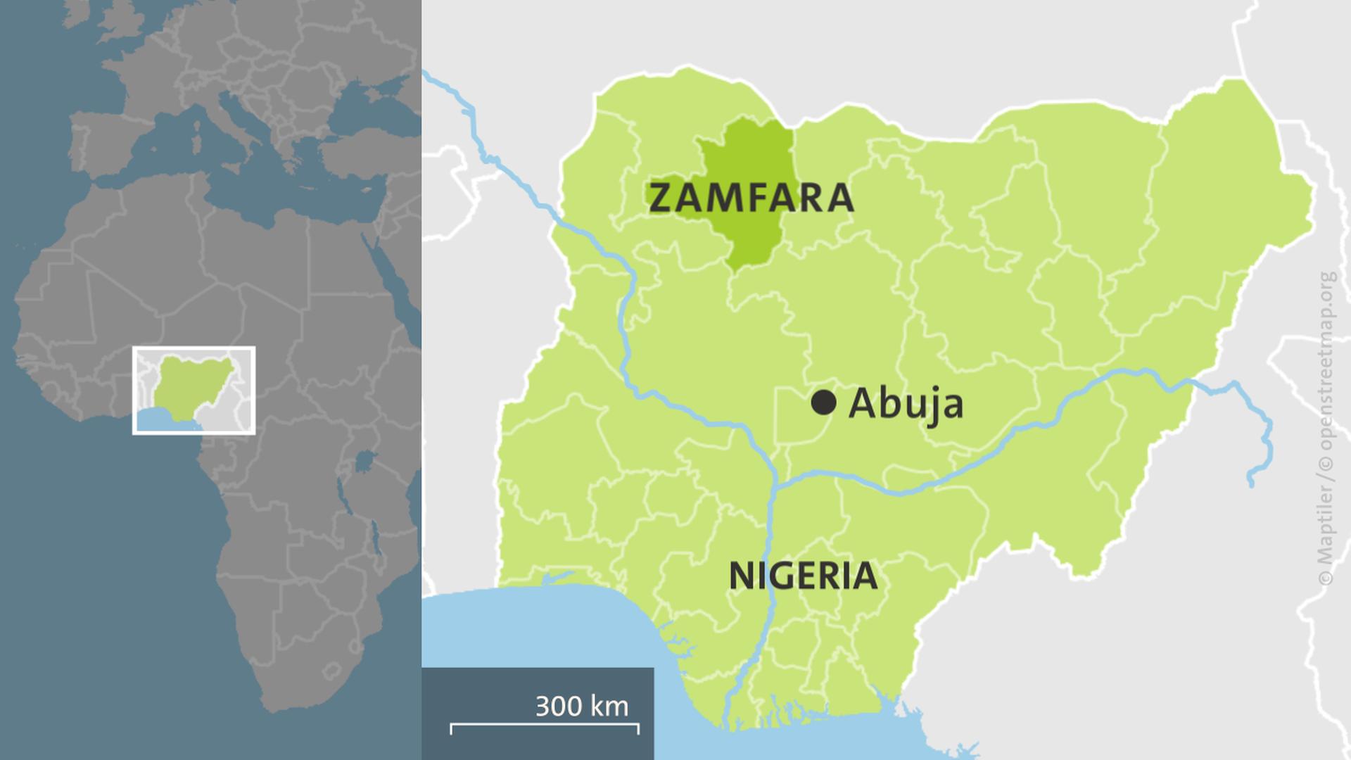 Karte: Nigeria mit Zamfara | ARD-aktuell