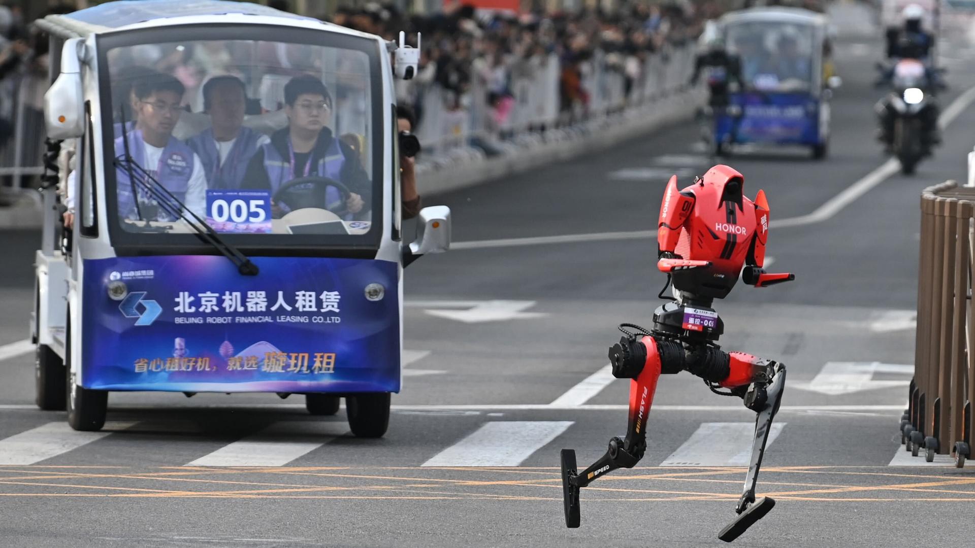 Halbmarathon in China: Roboter laufen den Menschen erstmals davon