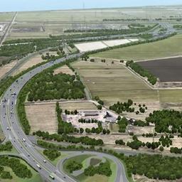 Visualisierung der Autobahn A26-Ost, die im Hamburger Süden, die A7 und die A1 verbinden soll.