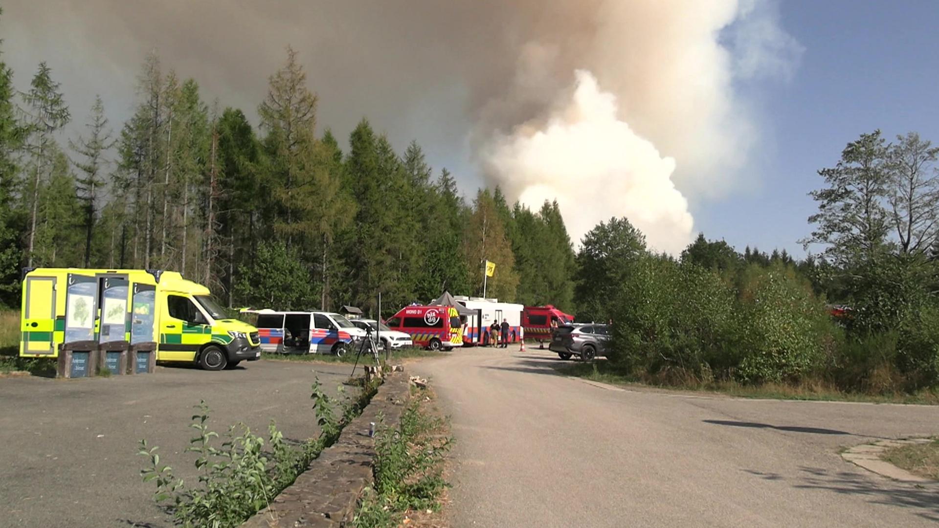 Großbrand im Hohen Venn
