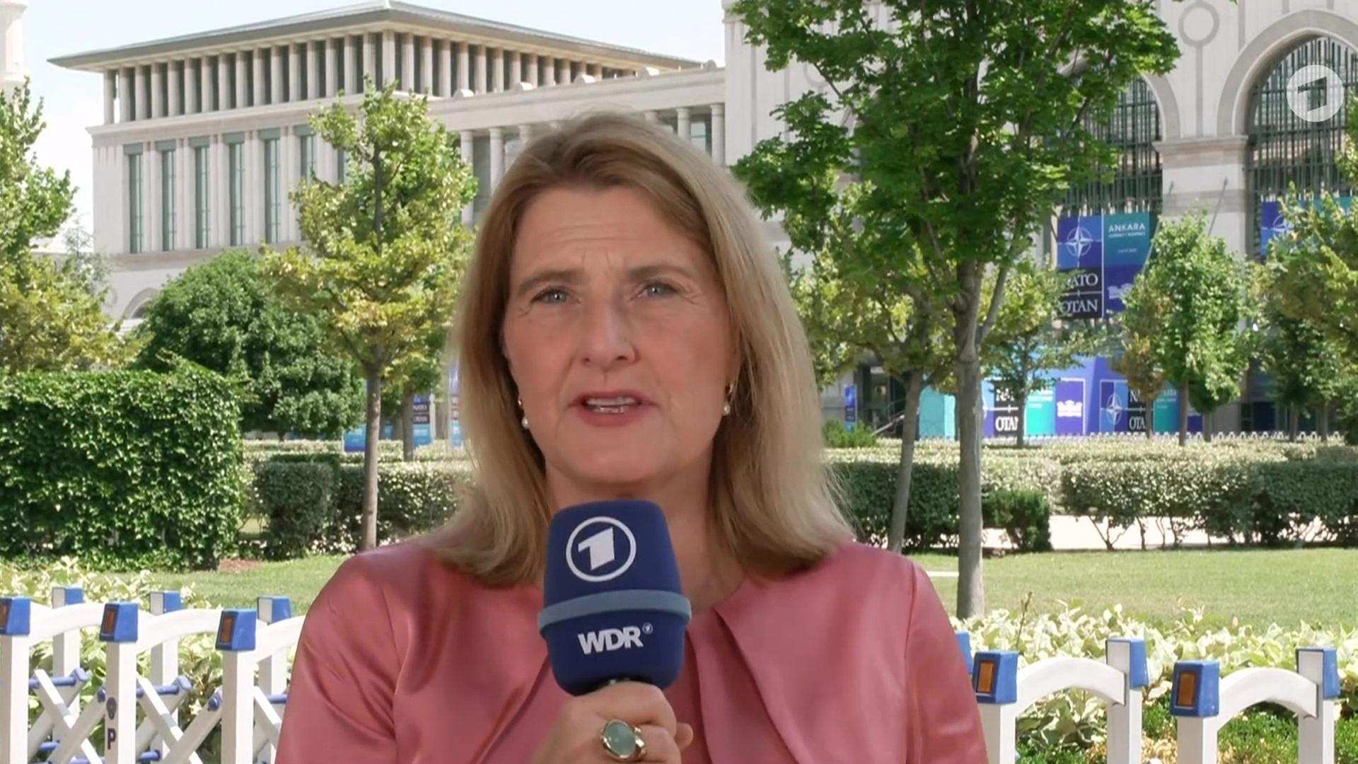 "Trump scheint sehr ungehalten zu sein", Tina Hassel, ARD Brüssel, zzt. Ankara, zu US-Angriffen auf Iran während NATO-Gipfels in Ankara