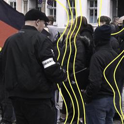 Neonazis demonstrieren am 1. März 2025 in Wismar gegen Linksextremismus und für ein starkes und vereintes Deutschland.