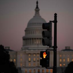 Rote Ampel vor dem US-Kongress