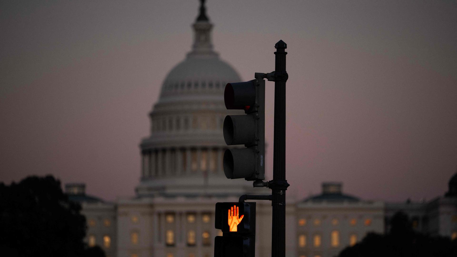 Rote Ampel vor dem US-Kongress | AFP