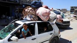 Eine Kind in Gaza in einem Auto