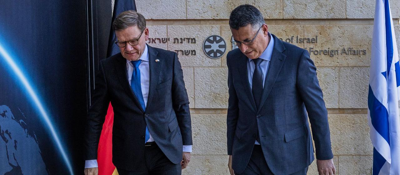 Johann Wadephul und Gideon Saar in Jerusalem, Israel