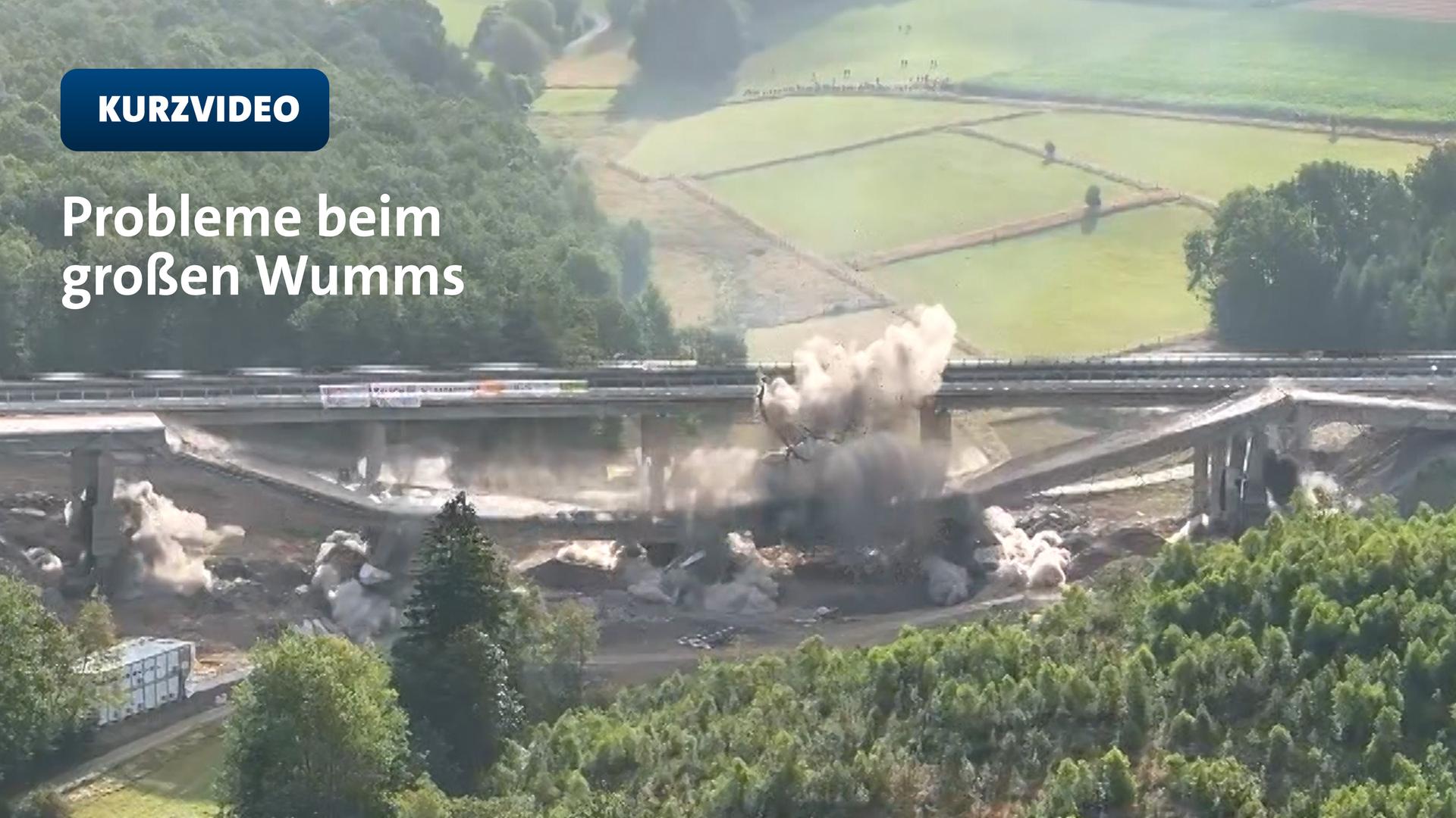 A45-Brücke bei Ottfingen nicht im ersten Versuch gesprengt