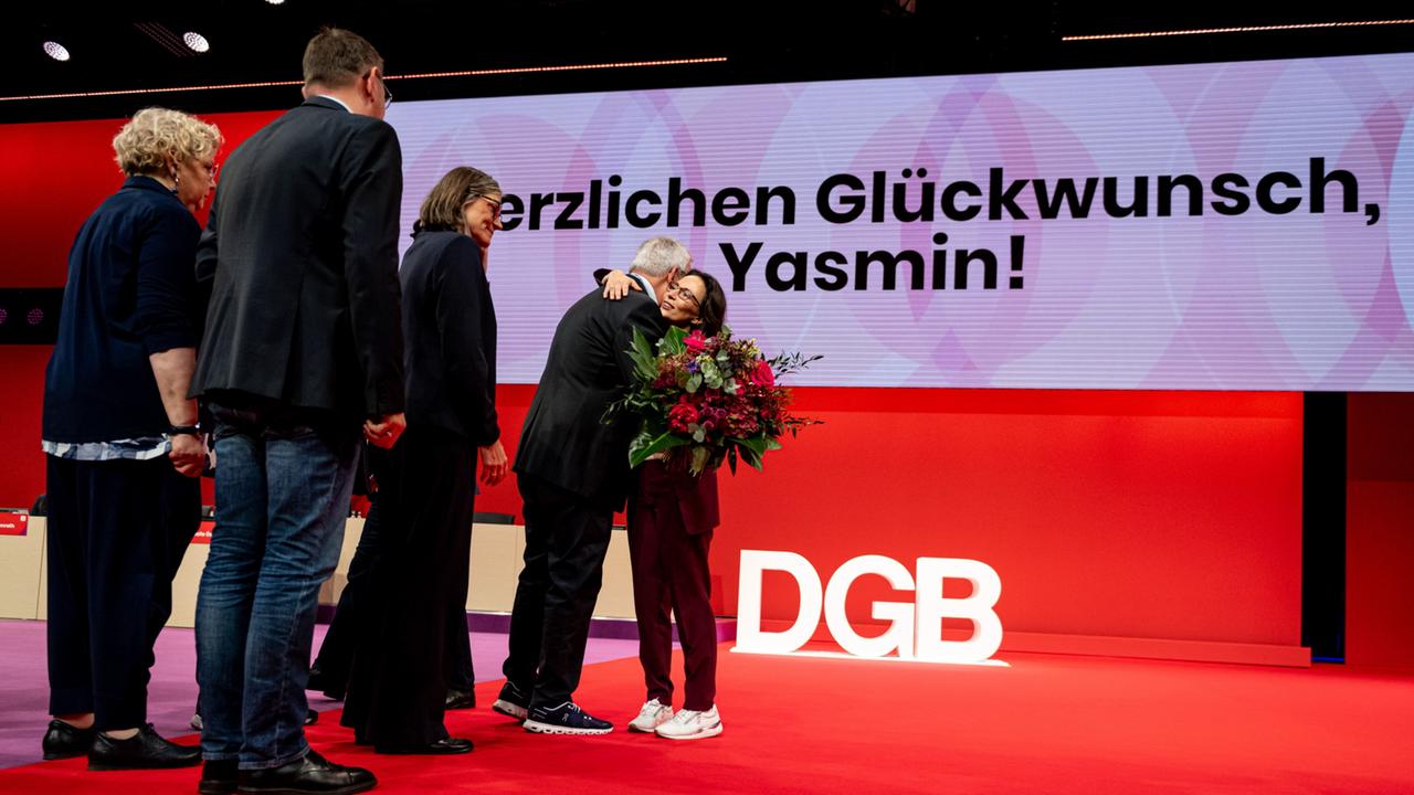 DGB-Bundeskongress bestätigt Vorsitzende Fahimi im Amt