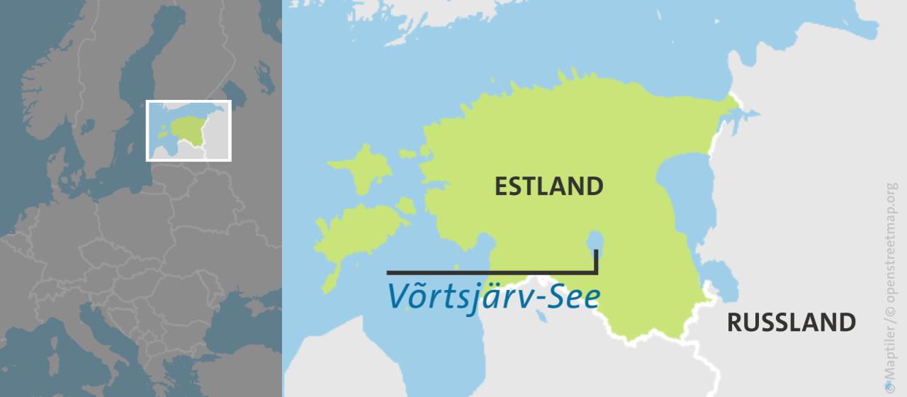 Karte: Võrtsjärv-See, Estland