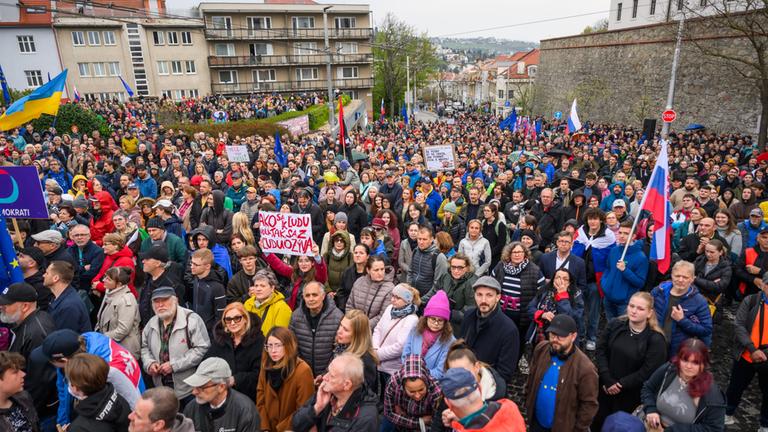 Slowaken protestieren gegen Wahlrechtsänderung