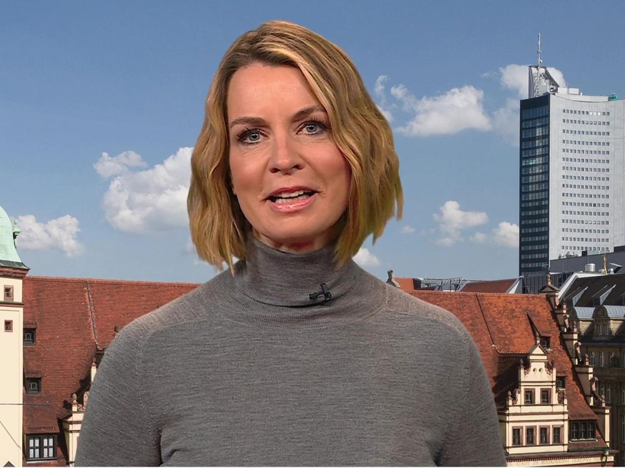 Jessy Wellmer, MDR, zur Sondersendung der Tagesthemen in Gedenken an  Mauerfall und Reichspogromnacht