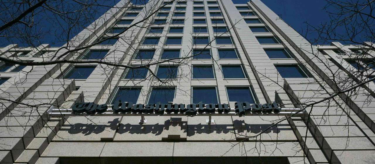 Blick auf das Hauptgebäude der Washington Post