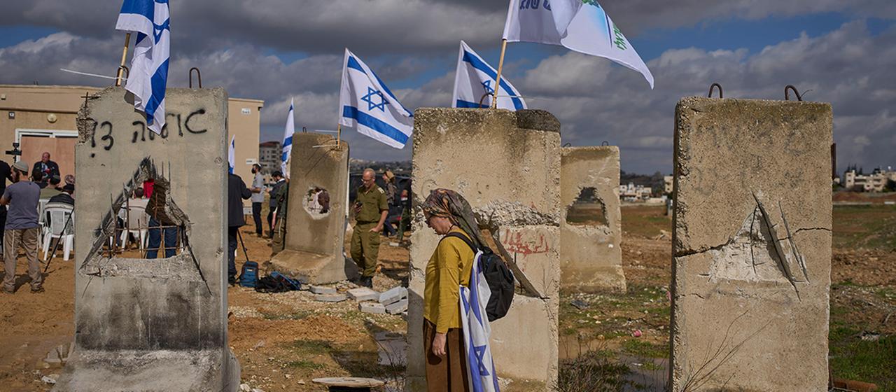 Einweihungszeremonie für eine neu legalisierte jüdische Siedlung, Yatziv, im Westjordanland