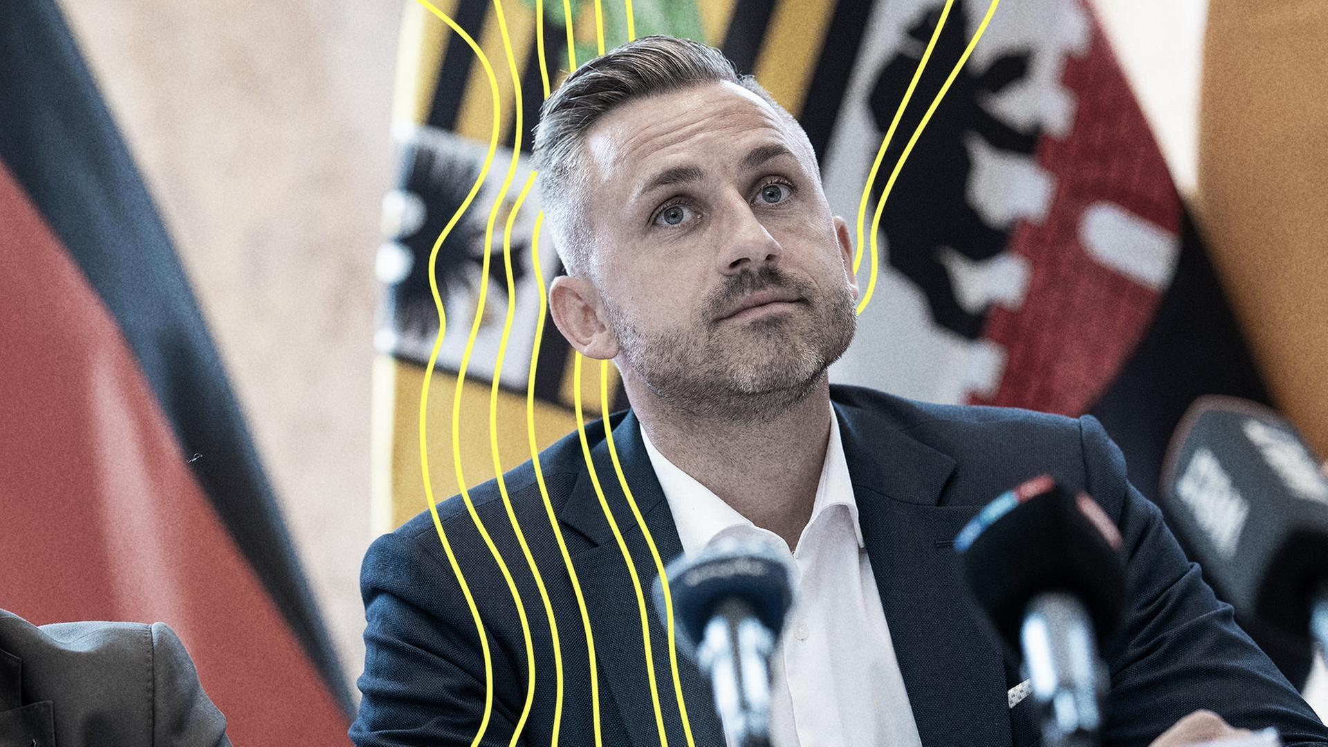 Ulrich Siegmund (AfD) bei einer Veranstaltung in Magdeburg. | picture alliance / Chris Emil JanÃen, Chris Emil Janssen