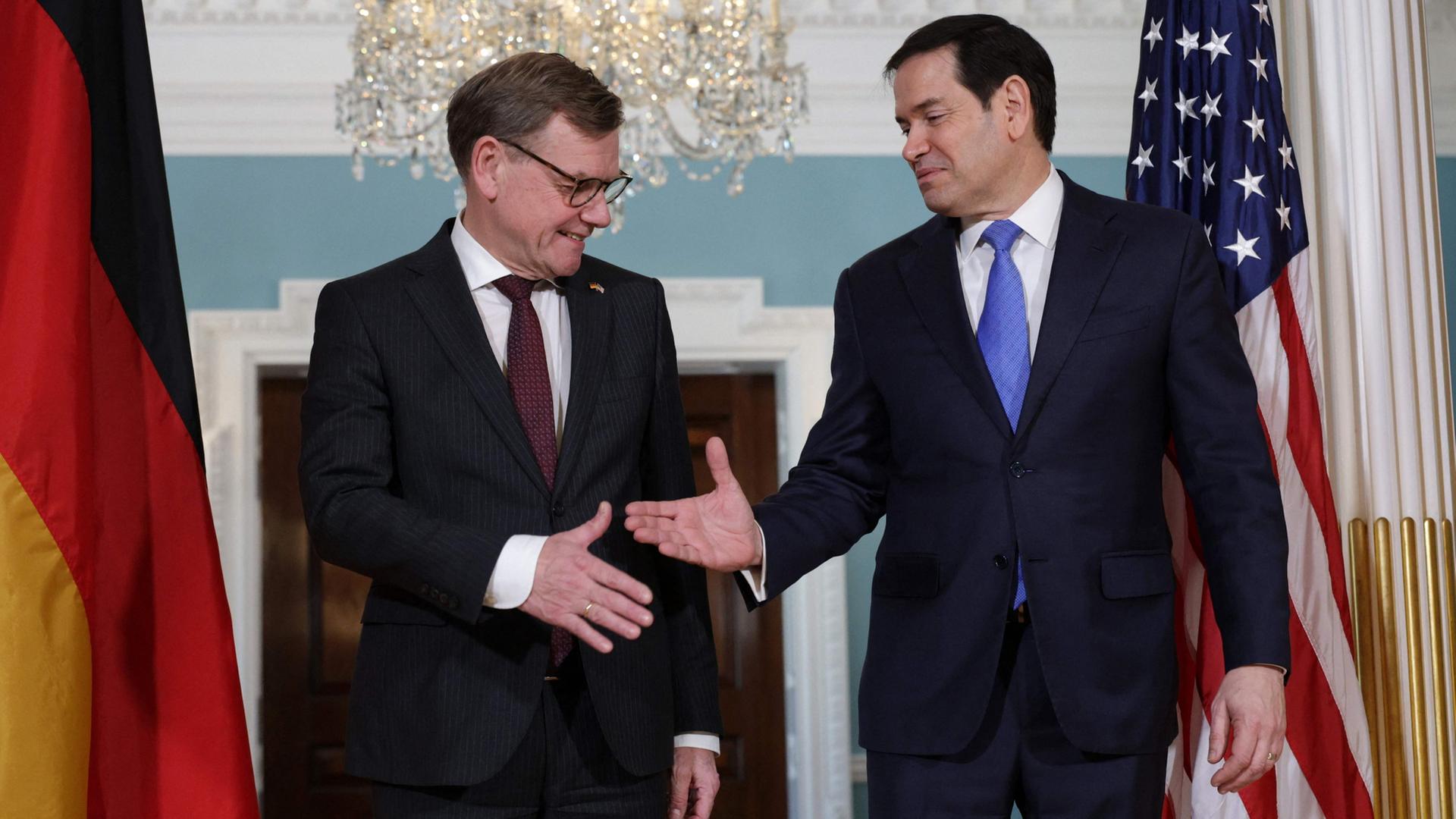 Johann Wadephul und Marco Rubio | Getty Images via AFP