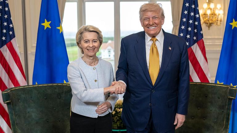 Ursula von der Leyen und Donald Trump.