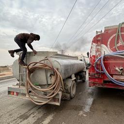 Lkw in den syrischen Kurdengebieten.