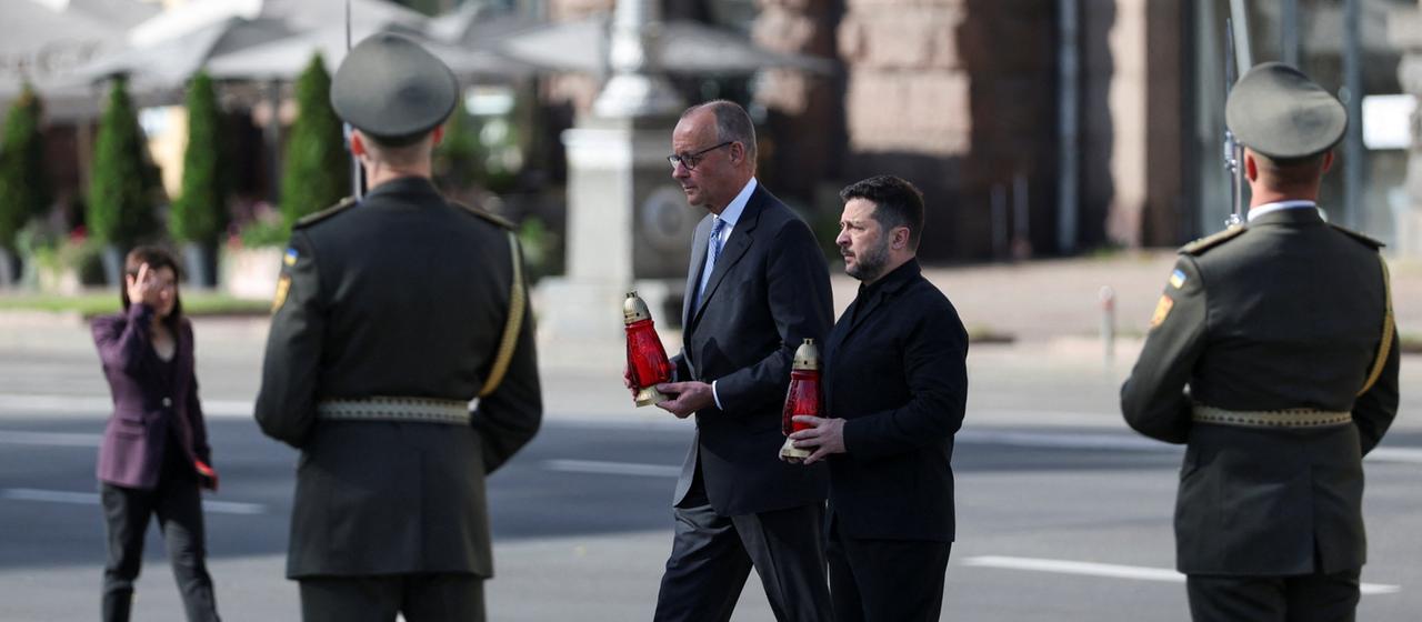 Friedrich Merz und Wolodymyr Selenskyj